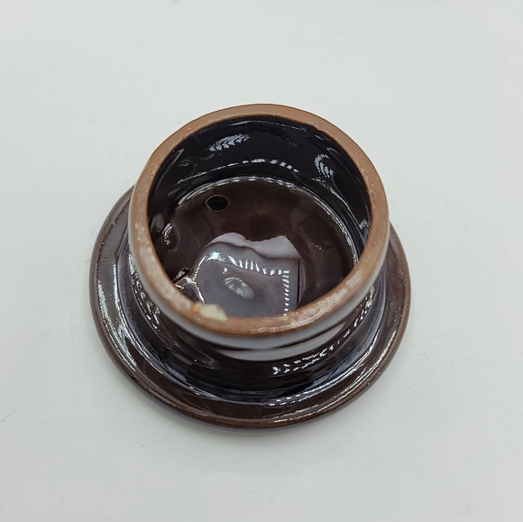 Japanese Dark Glaze Stoneware Tea for One Teapot 1940s-1950s Mid-Century Vintage - Picture 6 of 8